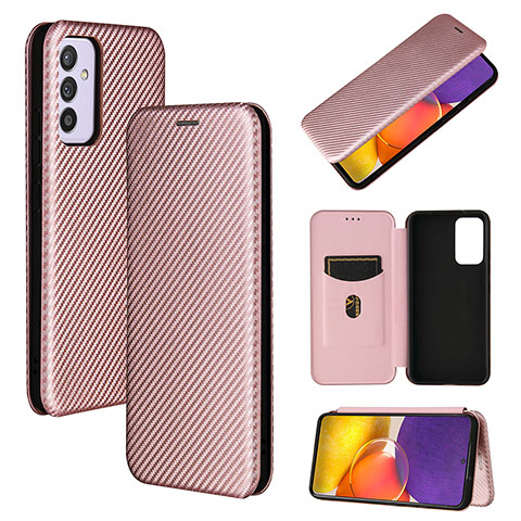 Handytasche Stand Schutzhülle Flip Leder Hülle L02Z für Samsung Galaxy A05s Rosegold