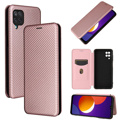 Handytasche Stand Schutzhülle Flip Leder Hülle L02Z für Samsung Galaxy A12 5G Rosegold