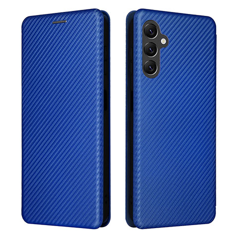 Handytasche Stand Schutzhülle Flip Leder Hülle L02Z für Samsung Galaxy A14 5G Blau