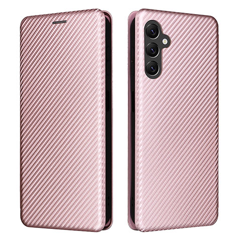 Handytasche Stand Schutzhülle Flip Leder Hülle L02Z für Samsung Galaxy A14 5G Rosegold