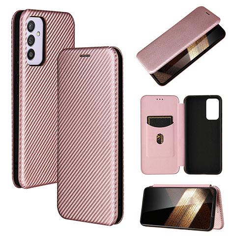 Handytasche Stand Schutzhülle Flip Leder Hülle L02Z für Samsung Galaxy A15 4G Rosegold