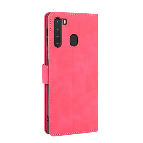 Handytasche Stand Schutzhülle Flip Leder Hülle L02Z für Samsung Galaxy A21 Pink