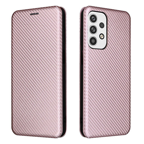 Handytasche Stand Schutzhülle Flip Leder Hülle L02Z für Samsung Galaxy A23 5G Rosegold