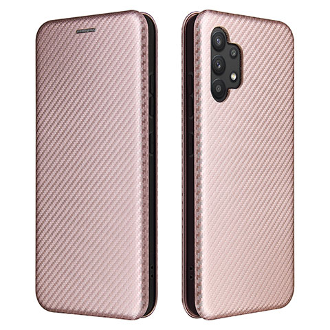 Handytasche Stand Schutzhülle Flip Leder Hülle L02Z für Samsung Galaxy A32 4G Rosegold