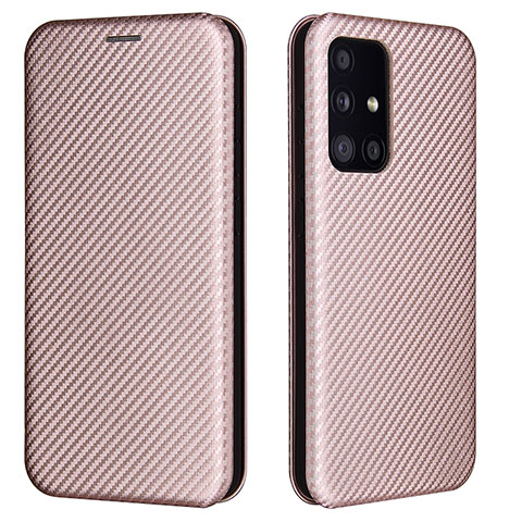 Handytasche Stand Schutzhülle Flip Leder Hülle L02Z für Samsung Galaxy A52 5G Rosegold