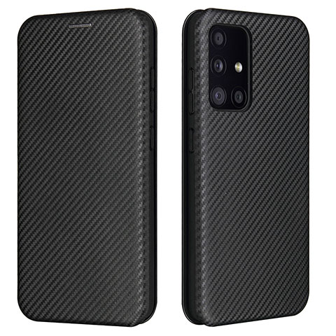 Handytasche Stand Schutzhülle Flip Leder Hülle L02Z für Samsung Galaxy A52 5G Schwarz