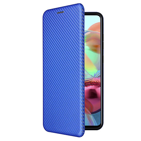 Handytasche Stand Schutzhülle Flip Leder Hülle L02Z für Samsung Galaxy A72 5G Blau