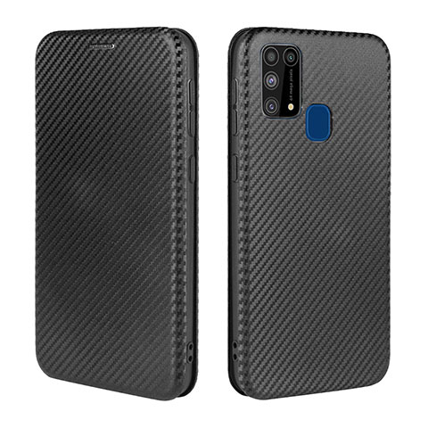 Handytasche Stand Schutzhülle Flip Leder Hülle L02Z für Samsung Galaxy M31 Schwarz