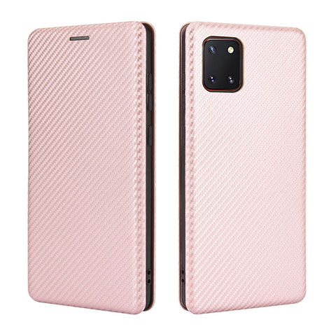 Handytasche Stand Schutzhülle Flip Leder Hülle L02Z für Samsung Galaxy M60s Rosegold