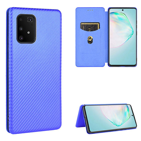 Handytasche Stand Schutzhülle Flip Leder Hülle L02Z für Samsung Galaxy M80S Blau