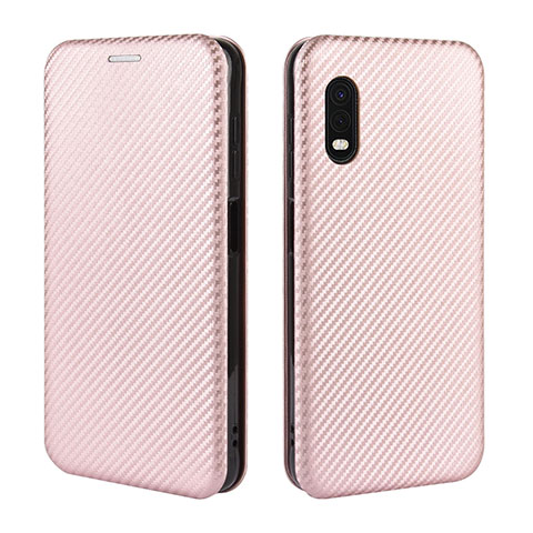 Handytasche Stand Schutzhülle Flip Leder Hülle L02Z für Samsung Galaxy XCover Pro Rosegold