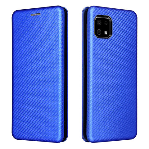 Handytasche Stand Schutzhülle Flip Leder Hülle L02Z für Sharp Aquos Sense6 Blau