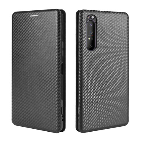 Handytasche Stand Schutzhülle Flip Leder Hülle L02Z für Sony Xperia 1 II Schwarz