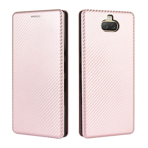 Handytasche Stand Schutzhülle Flip Leder Hülle L02Z für Sony Xperia 10 Rosegold