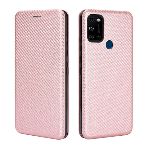 Handytasche Stand Schutzhülle Flip Leder Hülle L02Z für Wiko View5 Plus Rosegold