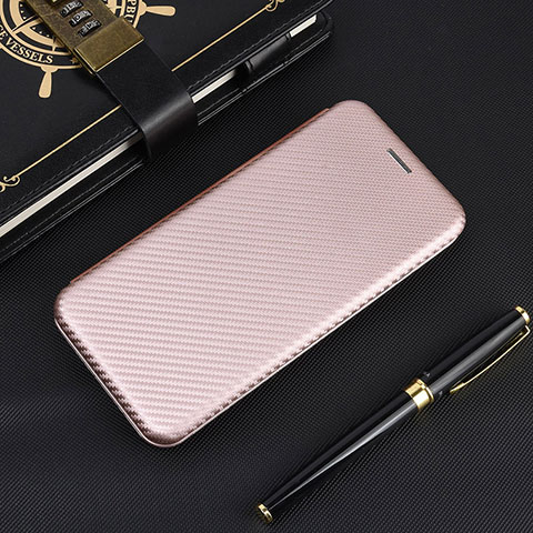 Handytasche Stand Schutzhülle Flip Leder Hülle L02Z für Xiaomi Redmi 9 Prime India Rosegold