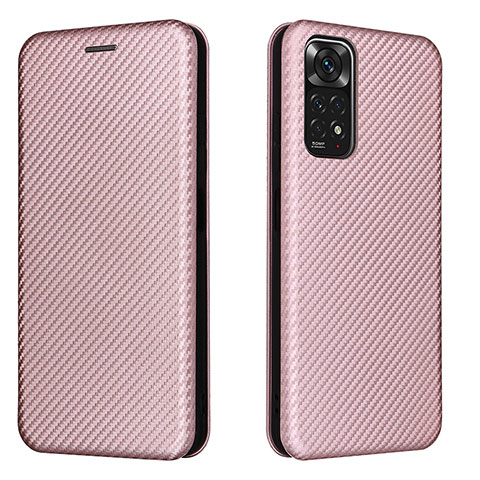 Handytasche Stand Schutzhülle Flip Leder Hülle L02Z für Xiaomi Redmi Note 11S 4G Rosegold