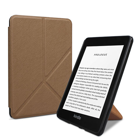 Handytasche Stand Schutzhülle Flip Leder Hülle L03 für Amazon Kindle 6 inch Braun