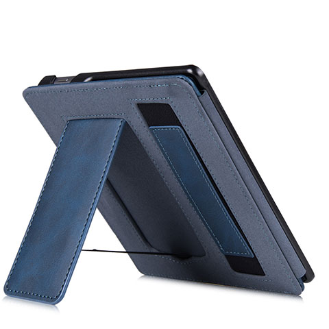 Handytasche Stand Schutzhülle Flip Leder Hülle L03 für Amazon Kindle Oasis 7 inch Blau