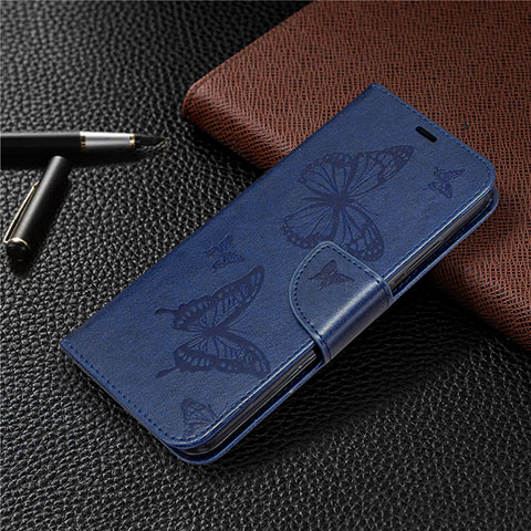 Handytasche Stand Schutzhülle Flip Leder Hülle L03 für Huawei Y7p Blau