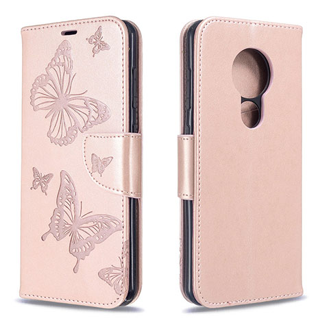 Handytasche Stand Schutzhülle Flip Leder Hülle L03 für Nokia 6.2 Rosegold