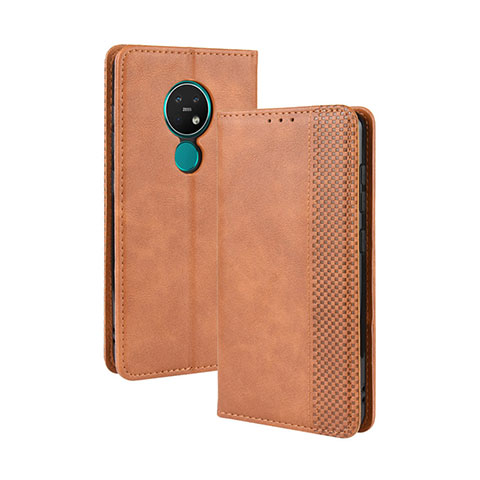 Handytasche Stand Schutzhülle Flip Leder Hülle L03 für Nokia 7.2 Orange