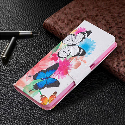 Handytasche Stand Schutzhülle Flip Leder Hülle L03 für Samsung Galaxy A12 Nacho Plusfarbig