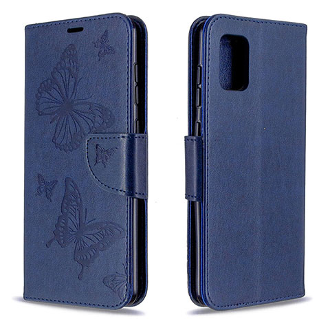 Handytasche Stand Schutzhülle Flip Leder Hülle L03 für Samsung Galaxy A31 Blau