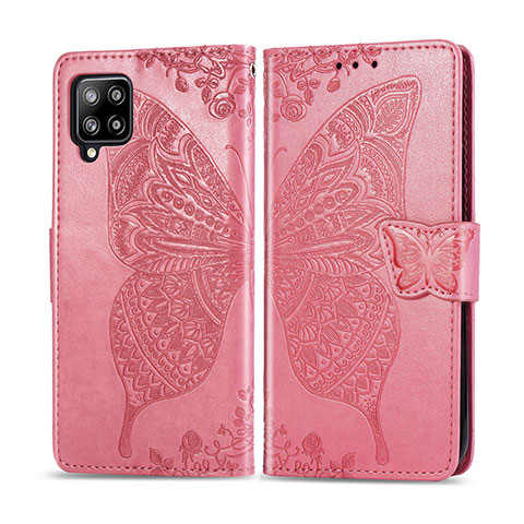 Handytasche Stand Schutzhülle Flip Leder Hülle L03 für Samsung Galaxy A42 5G Rosa