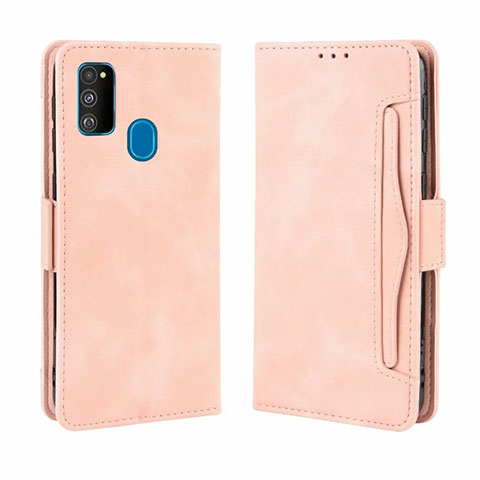 Handytasche Stand Schutzhülle Flip Leder Hülle L03 für Samsung Galaxy M21 Rosa