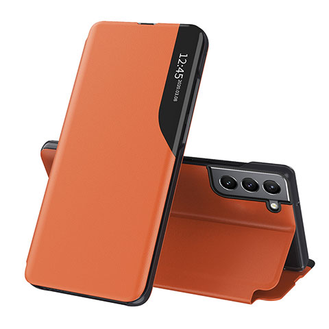 Handytasche Stand Schutzhülle Flip Leder Hülle L03 für Samsung Galaxy S22 Plus 5G Orange