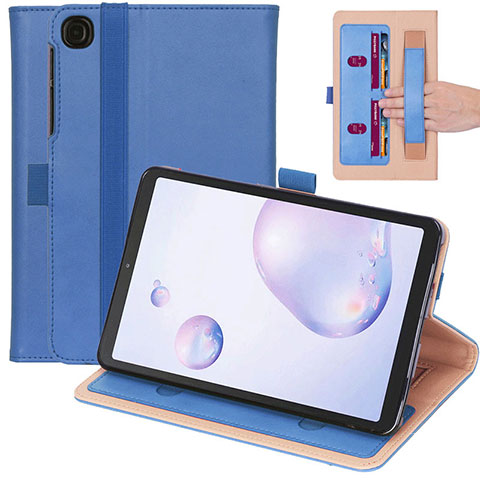 Handytasche Stand Schutzhülle Flip Leder Hülle L03 für Samsung Galaxy Tab A7 Wi-Fi 10.4 SM-T500 Blau