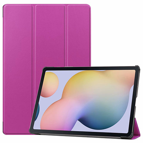 Handytasche Stand Schutzhülle Flip Leder Hülle L03 für Samsung Galaxy Tab S7 Plus 12.4 Wi-Fi SM-T970 Violett