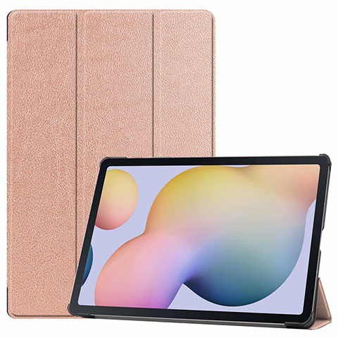 Handytasche Stand Schutzhülle Flip Leder Hülle L03 für Samsung Galaxy Tab S7 Plus 5G 12.4 SM-T976 Rosegold