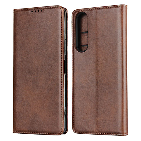 Handytasche Stand Schutzhülle Flip Leder Hülle L03 für Sony Xperia 1 II Braun