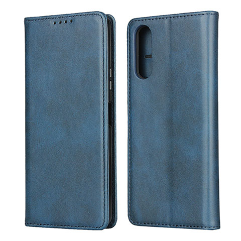 Handytasche Stand Schutzhülle Flip Leder Hülle L03 für Sony Xperia 10 II Blau