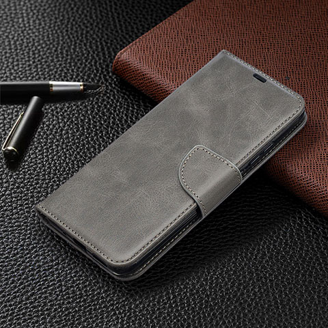 Handytasche Stand Schutzhülle Flip Leder Hülle L03 für Xiaomi POCO C31 Grau