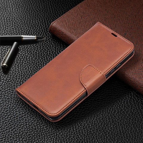 Handytasche Stand Schutzhülle Flip Leder Hülle L03 für Xiaomi Redmi 9 Activ Braun