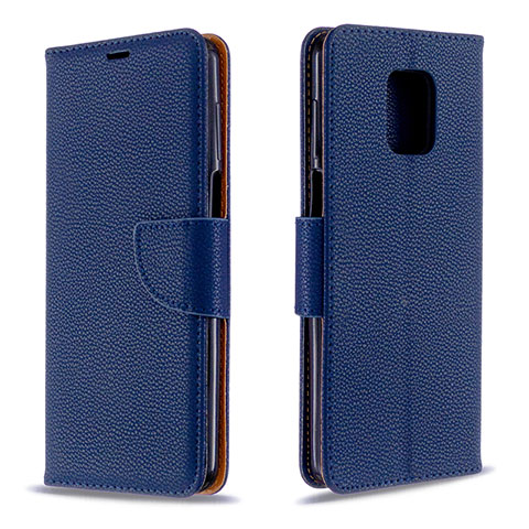 Handytasche Stand Schutzhülle Flip Leder Hülle L03 für Xiaomi Redmi Note 9 Pro Blau