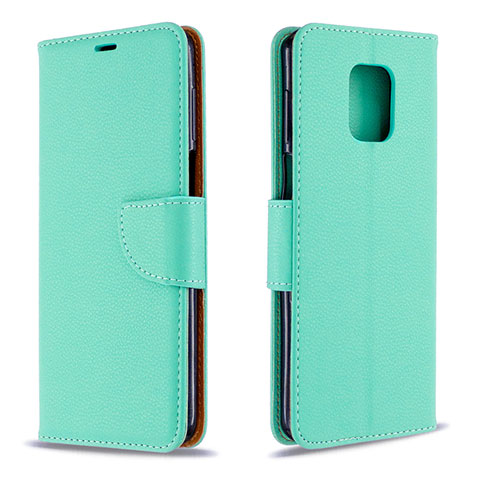 Handytasche Stand Schutzhülle Flip Leder Hülle L03 für Xiaomi Redmi Note 9 Pro Grün