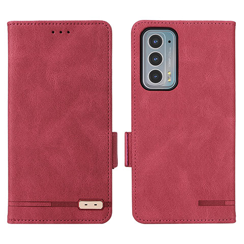 Handytasche Stand Schutzhülle Flip Leder Hülle L03Z für Motorola Moto Edge 20 5G Rot