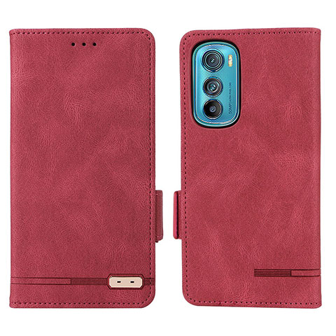 Handytasche Stand Schutzhülle Flip Leder Hülle L03Z für Motorola Moto Edge 30 5G Rot