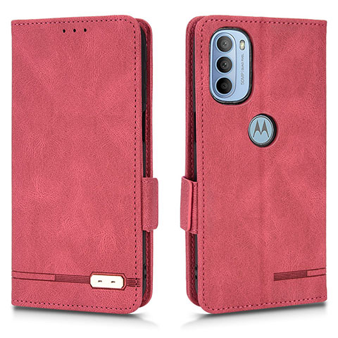 Handytasche Stand Schutzhülle Flip Leder Hülle L03Z für Motorola Moto G31 Rot