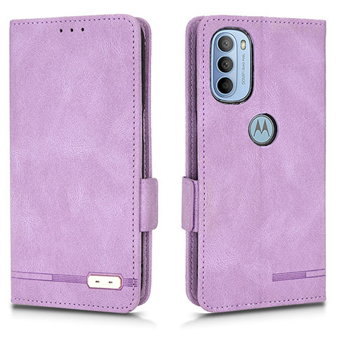 Handytasche Stand Schutzhülle Flip Leder Hülle L03Z für Motorola Moto G31 Violett