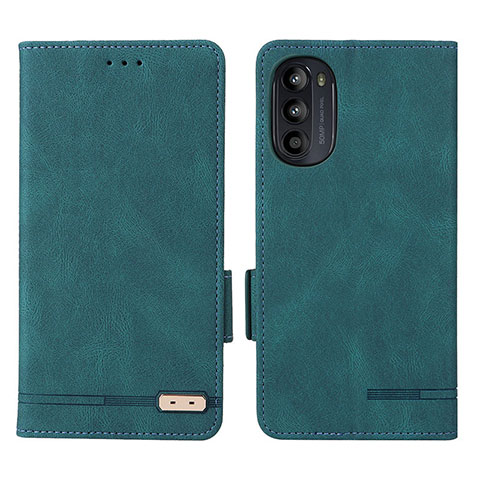 Handytasche Stand Schutzhülle Flip Leder Hülle L03Z für Motorola MOTO G52 Grün