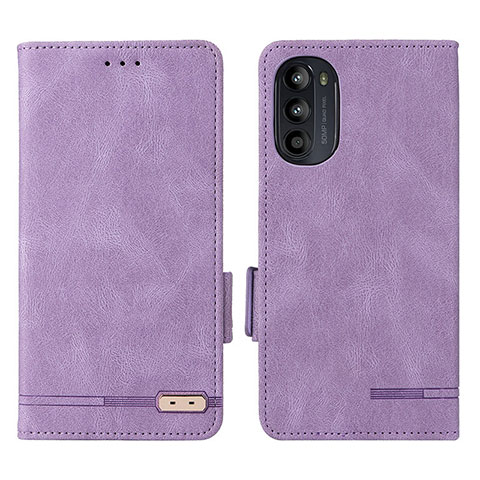 Handytasche Stand Schutzhülle Flip Leder Hülle L03Z für Motorola Moto G71s 5G Violett