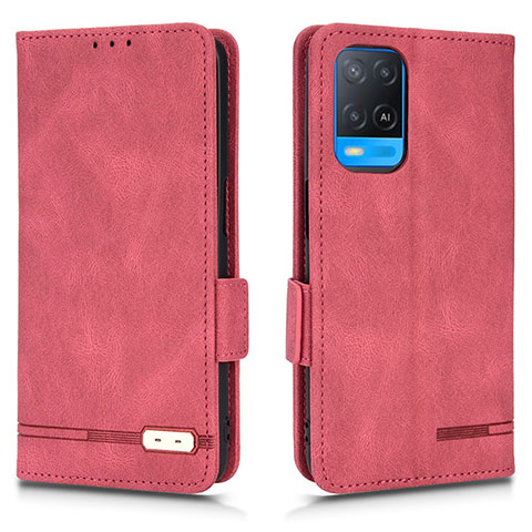 Handytasche Stand Schutzhülle Flip Leder Hülle L03Z für Oppo A54 4G Rot