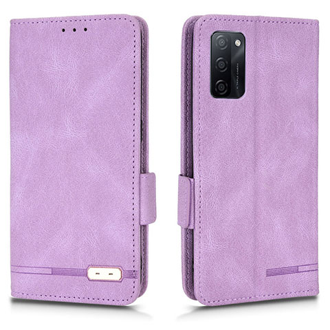 Handytasche Stand Schutzhülle Flip Leder Hülle L03Z für Oppo A55S 5G Violett