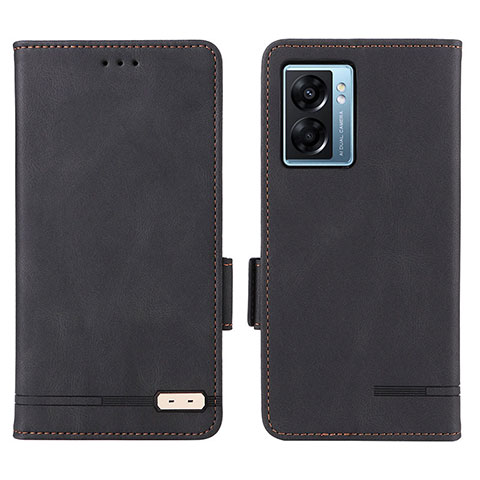 Handytasche Stand Schutzhülle Flip Leder Hülle L03Z für Oppo A56S 5G Schwarz