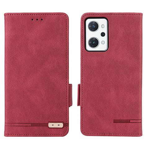 Handytasche Stand Schutzhülle Flip Leder Hülle L03Z für Oppo Reno7 A Rot